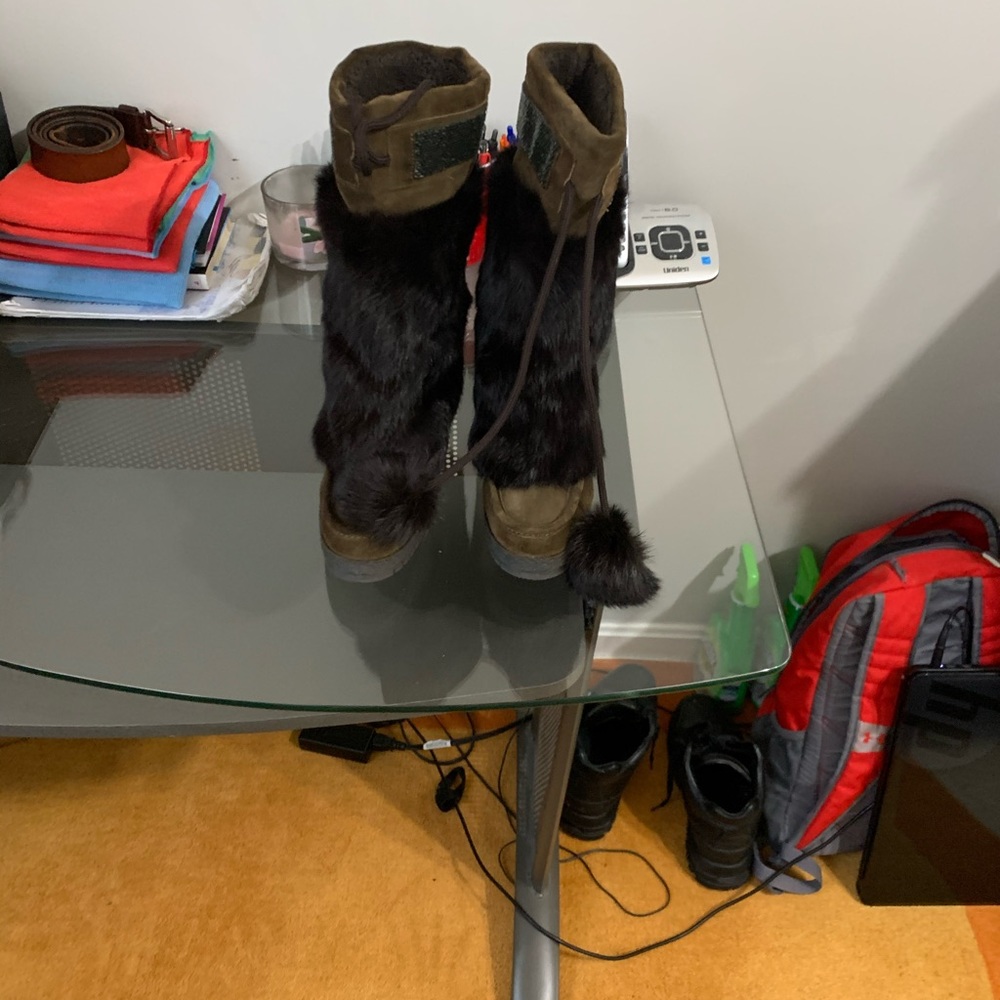 Coach fur boots